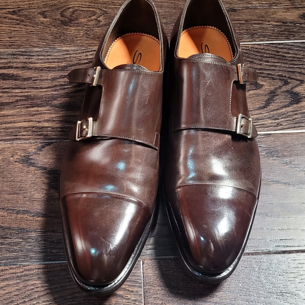 Santoni double monk size 11.5 NWT